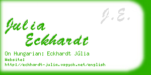 julia eckhardt business card